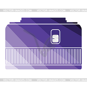 Icon of photo camera 50 mm lens - vector image