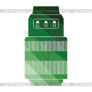 Icon of photo camera zoom lens - vector clip art