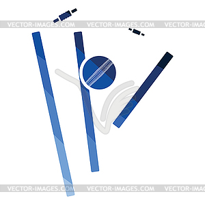 Cricket wicket icon - vector clip art