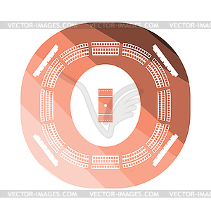 Cricket stadium icon - vector EPS clipart