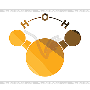 Icon of chemical molecule water - vector clipart