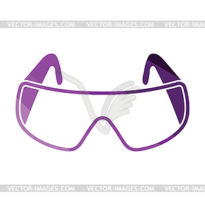 Icon of chemistry protective eyewear - vector clipart