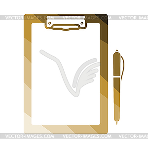 Tablet and pen icon - stock vector clipart