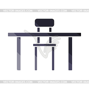 Table and chair icon - vector image