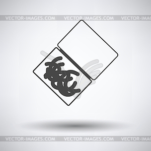 Icon of worm container - royalty-free vector clipart