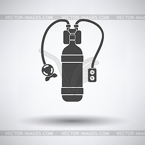 Icon of scuba - white & black vector clipart