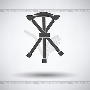 Icon of Fishing folding chair - vector image