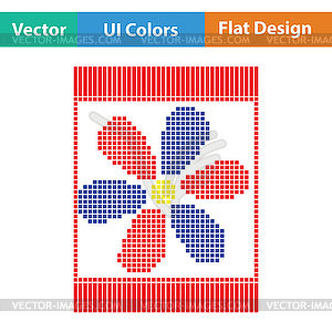 Sewing ornate scheme icon - vector clip art