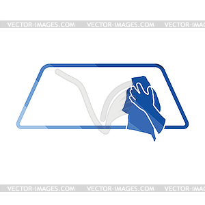 Wipe car window icon - vector EPS clipart