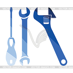 Wrench and screwdriver icon - vector clip art