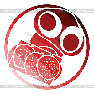 Omlet and sandwich icon - vector clipart