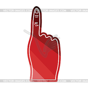 Fans foam finger icon - vector clipart