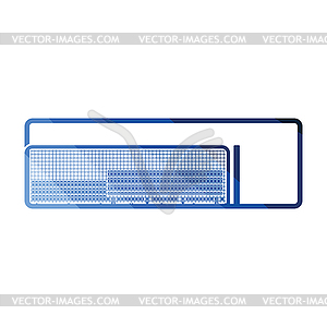 Baseball reserve bench icon - vector image