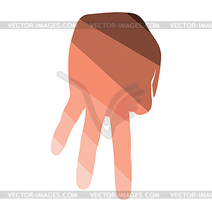 Baseball catcher gesture icon - vector clipart