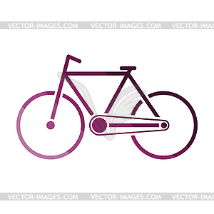 Ecological bike icon - vector clip art