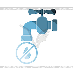 Водопроводный кран с пипеткой - иллюстрация в векторном формате