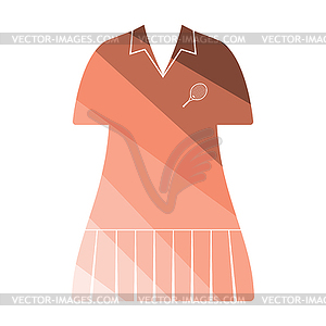 Tennis woman uniform icon - vector clipart