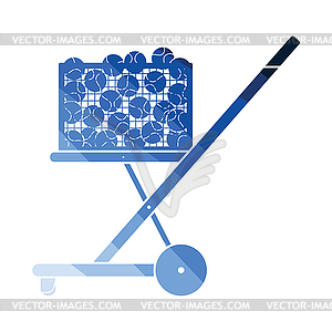 Tennis cart ball icon - vector clip art