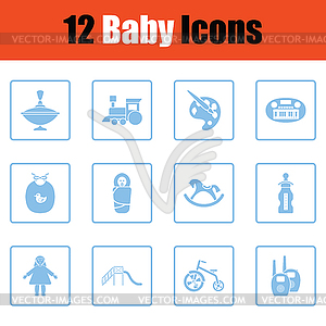 Set of baby icons - vector clip art