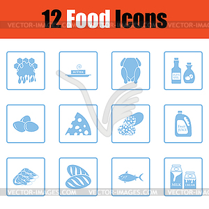 Set of food icons - color vector clipart