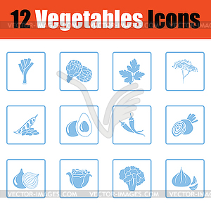 Vegetables icon set - vector clip art