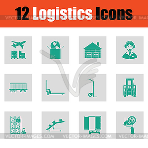 Logistics icon set - vector clipart