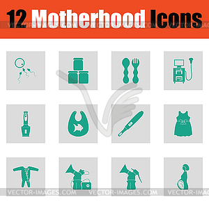 Motherhood icon set - vector image