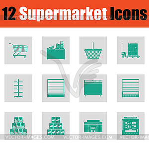 Supermarket icon set - vector image