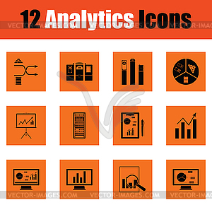 Analytics icon set - vector image