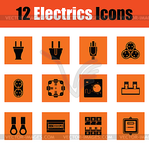 Electrics icon set - vector image