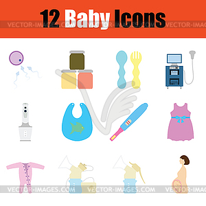 Baby icon set - vector image