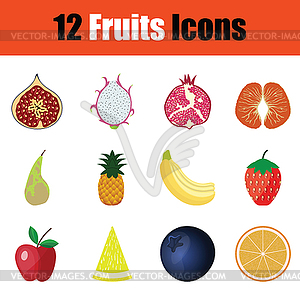 Набор иконок фруктов - графика в векторном формате