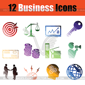 Business icon set - vector image