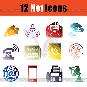 Communication icon set - vector clip art