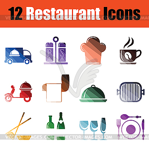 Restaurant icon set - vector image