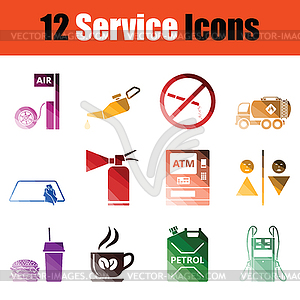 Service icon set - vector clipart