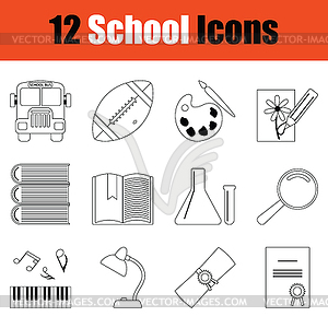 School icon set - vector clip art