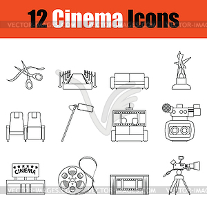 Set of cinema icons - vector image