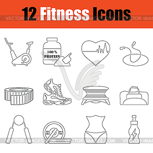 Fitness icon set - vector clip art