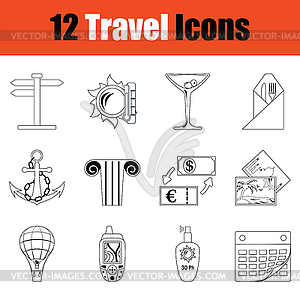 Travel icon set - stock vector clipart