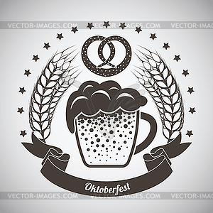 Эмблема Октоберфест - векторное изображение клипарта