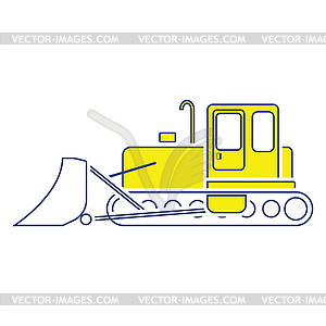 Icon of Construction bulldozer - vector clipart
