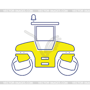 Icon of road roller - vector clipart