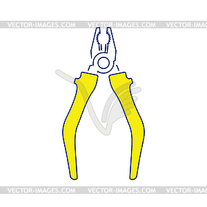 Икона плоскогубцев - векторное графическое изображение