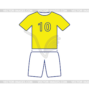 Icon of football uniform - vector image