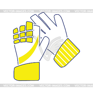 Икона футбольных вратарских перчаток - изображение в векторе / векторный клипарт