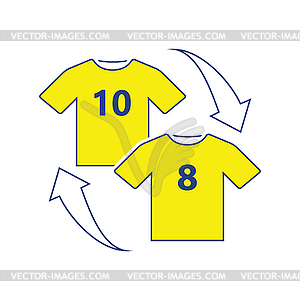 Icon of football replace - vector clipart