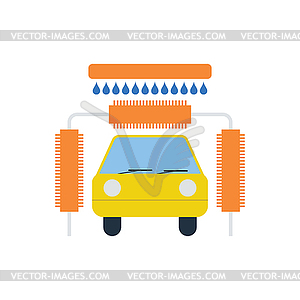 Значок автомойки - векторное изображение клипарта