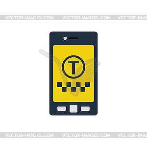 Taxi service mobile application icon - vector clipart