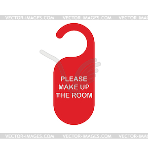 Mke up room tag icon - vector clipart